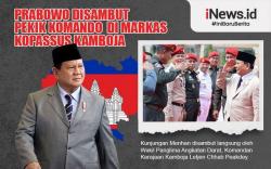 Infografis Prabowo Disambut Pekik Komando di Markas Kopassus Kamboja