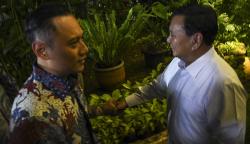 Prabowo Terima Kedatangan AHY di Rumah Kertanegara