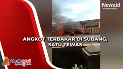 Angkot Terbakar di Subang, Satu Tewas