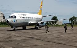 Simulasi Pesawat Asing Dipaksa Mendarat di Lanud Soewondo Medan gegara Tak Kantongi Izin