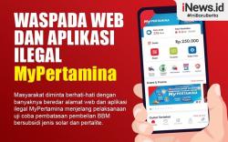 Infografis Waspada Web dan Aplikasi Ilegal MyPertamina  