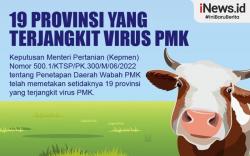 Infografis 19 Provinsi yang Terjangkit Virus PMK 