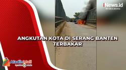 Angkutan Kota di Serang Banten Terbakar