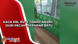 Kaca KRL Rute Tanah Abang - Duri Pecah Dilempar Batu