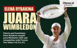Infografis Petenis Kazakhstan Elena Rybakina Juara Wimbledon 2022