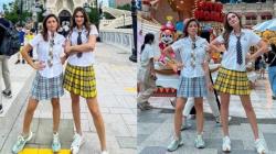 Begini Gaya Luna Maya Pakai Seragam saat Liburan di Korea, Netizen: Kayak ABG<