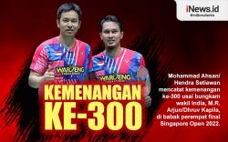 Infografis Ahsan/Hendra Catatkan Kemenangan ke-300