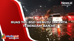 Ruas Tol BSD Menuju Jakarta Terendam Banjir