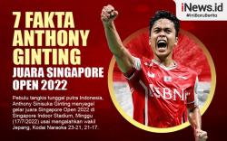 Infografis 7 Fakta Anthony Ginting Juara Singapore Open 2022
