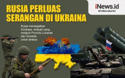 Infografis Rusia Perluas Target Serangan di Ukraina