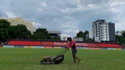 Persiapan Verifikasi Venue Liga 2, Stadion Klabat Manado Disterilkan Sementara   