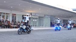 Atraksi Polwan Naik Moge Meriahkan Pembukaan Sukoharjo Makmur Festival