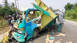 2 Truk Adu Banteng di Jalan Lintas Sumatera, 5 Orang Luka Termasuk Balita