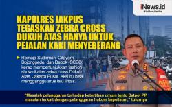 Infografis Kapolres Jakpus Tegaskan Zebra Cross Dukuh Atas hanya untuk Pejalan Kaki Menyeberang