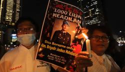 Aksi 1.000 Lilin Tuntut Keadilan atas Tewasnya Brigadir J