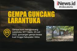 Infografis Gempa Beruntun Guncang Larantuka NTT
