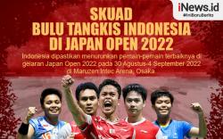 Infografis Skuad Bulu Tangkis Indonesia di Japan Open 2022