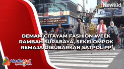 Demam Citayam Fashion Week Rambah Surabaya, Sekelompok Remaja Dibubarkan Satpol PP