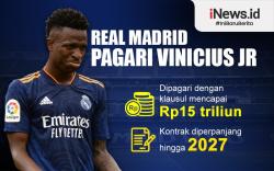 Infografis Real Madrid Pagari Vinicius Junior dengan Klausul Rp15 Triliun