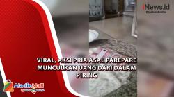 Video Viral Aksi Pria asal Parepare Munculkan Uang dari dalam Piring
