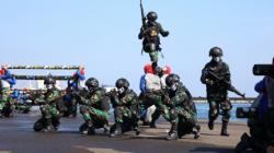 Atraksi Memukau Prajurit TNI AL Lulusan Satdik-2 Makassar, Terjun Paku di Laut hingga Bela Diri<