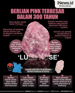 Infografis Batu Berlian Pink Terbesar Ditemukan 