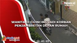 Wanita di Cilincing Jadi Korban Penjambretan Depan Rumah Terekam CCTV