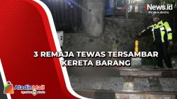 3 Remaja Tewas Tersambar Kereta Barang