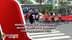 Warga Gelar Catwalk Diiringi Musik DJ Megan di Kawasan Citayam Fashion Week <