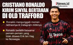 Infografis Cristiano Ronaldo Kirim Sinyal Bertahan di Old Trafford