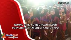  Tampil Unik, Rombongan Kader PDIP Curi Perhatian di Kantor KPU