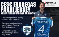 Infografis Cesc Fabregas Pakai Jersey Karya Putra Prabowo Subianto