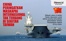 Infografis China Peringatkan Maskapai Internasional Tak Terbang di Sekitar Taiwan
