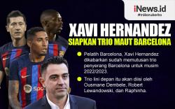 Infografis Xavi Hernandez Siapkan Trio Maut Barcelona