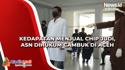 Kedapatan Menjual Chip Judi, ASN Dihukum Cambuk di Aceh