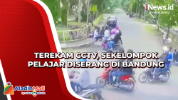 Terekam CCTV, Sekelompok Pelajar Diserang di Bandung