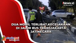 Dua Mobil Terlibat Kecelakaan di Jalur Bus Transjakarta Jatinegara