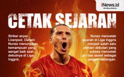 Infografis Darwin Nunez Cetak Sejarah di Liga Inggris 2022/2023
