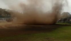 Terekam Kamera Lapangan Bentang Lembang KBB Disapu Puting Beliung, Pemain Berlarian<