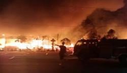 Kebakaran Hebat, Rumah Makan Tahu Sumedang di Limbangan Garut Rata dengan Tanah<