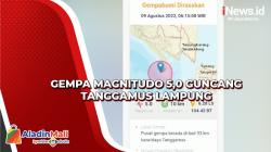 Gempa M5,0 Guncang Tanggamus Lampung