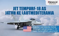 Infografis Jet Tempur F-18 AS Tercebur ke Laut Mediterania dari Kapal Induk