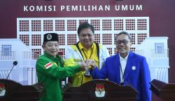 Kompak, 3 Partai Koalisi Indonesia Bersatu Daftar ke KPU