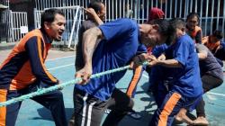 Menghibur, Lapas Gorontalo Gelar Lomba Ketangkasan hingga Tarik Tambang Antarwarga Binaan