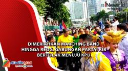 Dimeriahkan Marching Band Hingga Reog, Gabungan Partai KIB Bertolak Menuju KPU