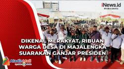 Dikenal Merakyat, Ribuan Warga Desa di Majalengka Suarakan Ganjar Presiden 2024<