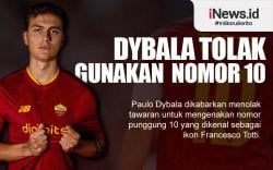 Infografis Paulo Dybala Tolak Nomor Punggung Warisan Totti di AS Roma