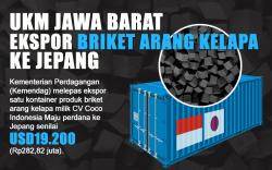 Infografis UKM Jawa Barat Ekspor Briket Arang Kelapa ke Jepang
