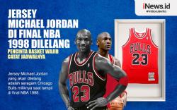 Infografis Jersey Michael Jordan di Final NBA 1998 Dilelang
