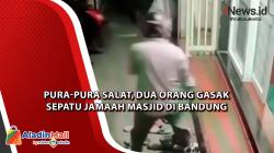 Pura-Pura Salat, Dua Orang Gasak Sepatu Jamaah Masjid di Bandung<